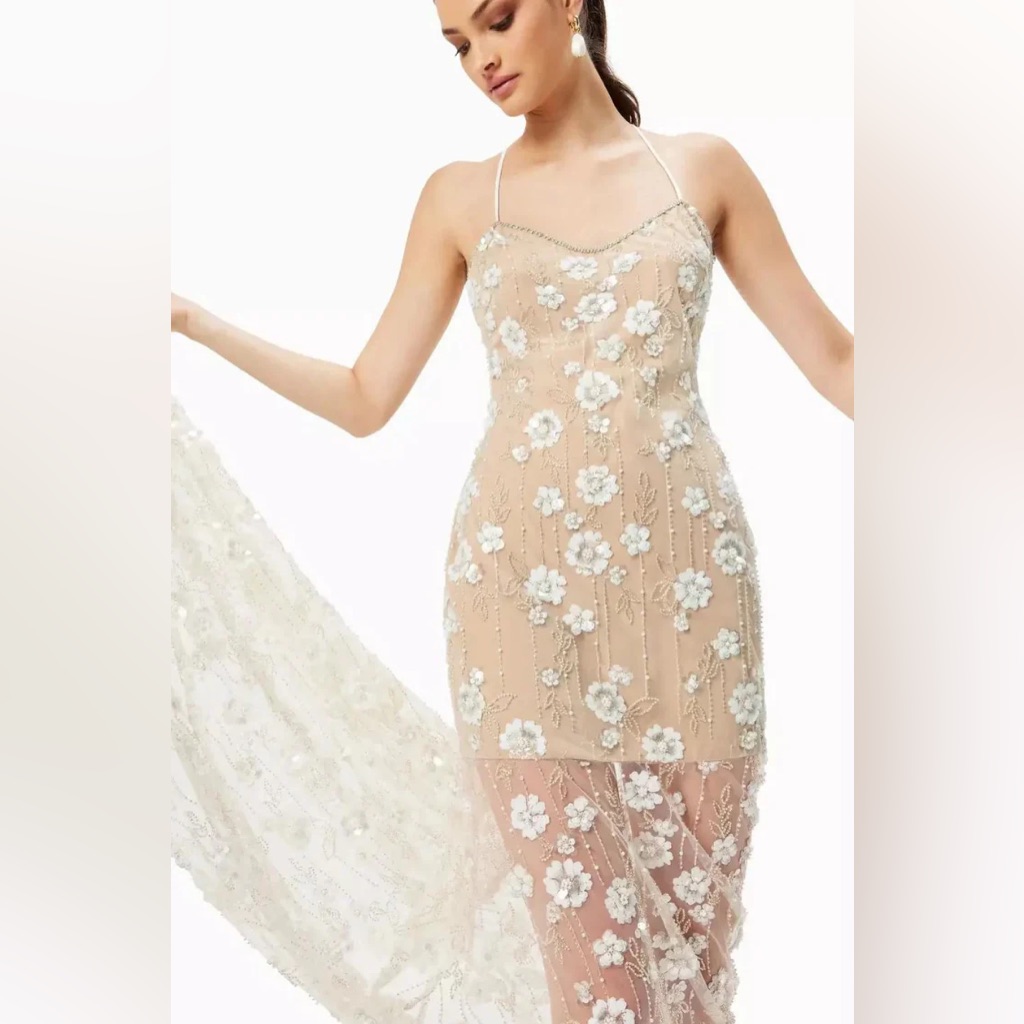 Elliatt Retusa Embellished Mesh Gown